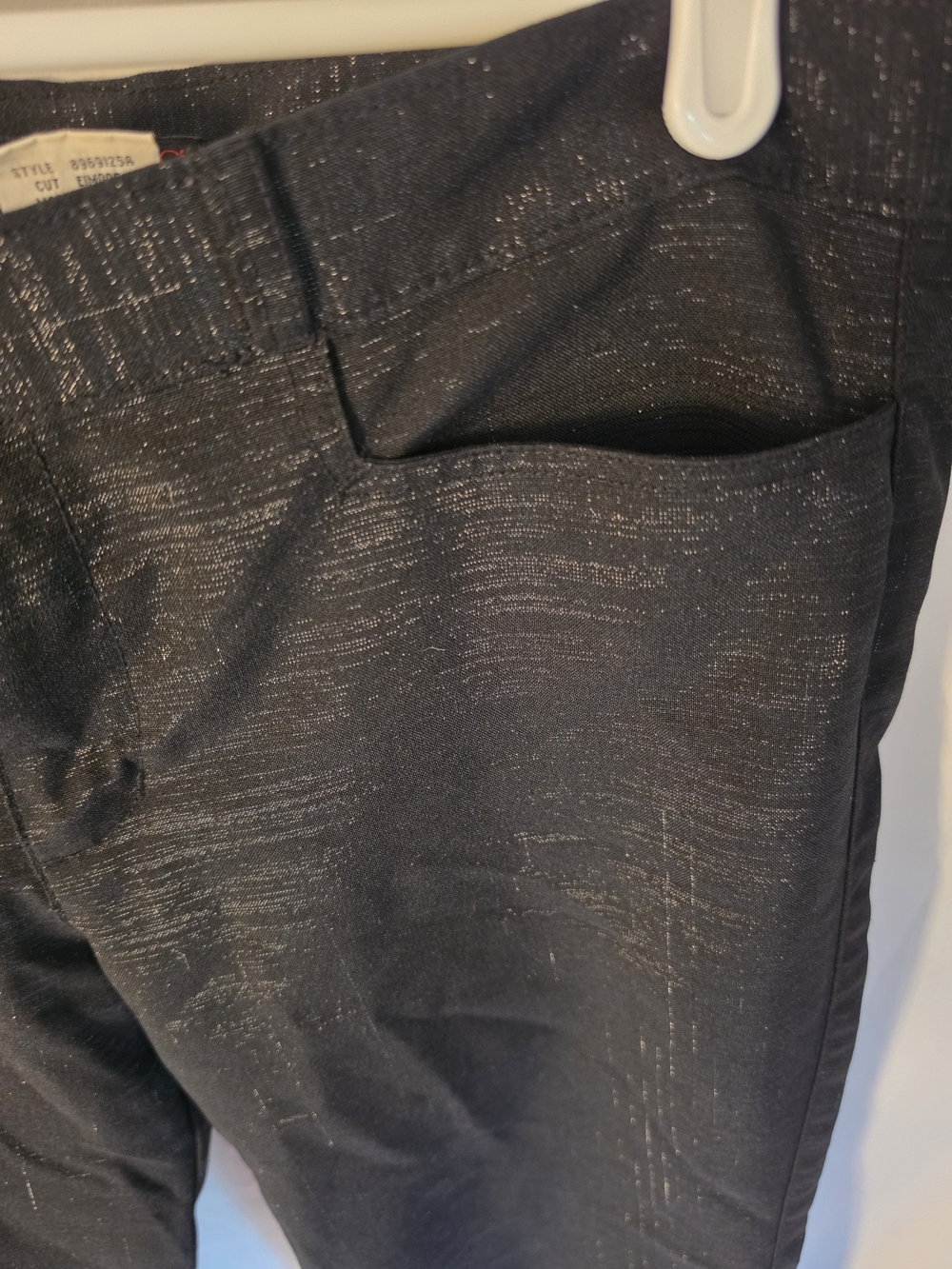 Z. Cavaricci Black Sparkle Cropped Pants